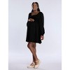 Women's Smocked Babydoll Long Sleeve Mini Dress | Motherhood Maternity - 3 of 4