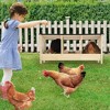 Sandinrayli Wood Chicken Nesting Box 3-Compartments Nesting Boxes for Laying Eggs, Natural - 2 of 4