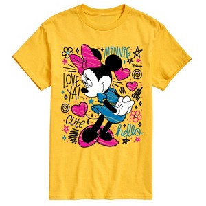 Men's - Disney - Minnie Doodles Short Sleeve Graphic T-Shirt - 1 of 4