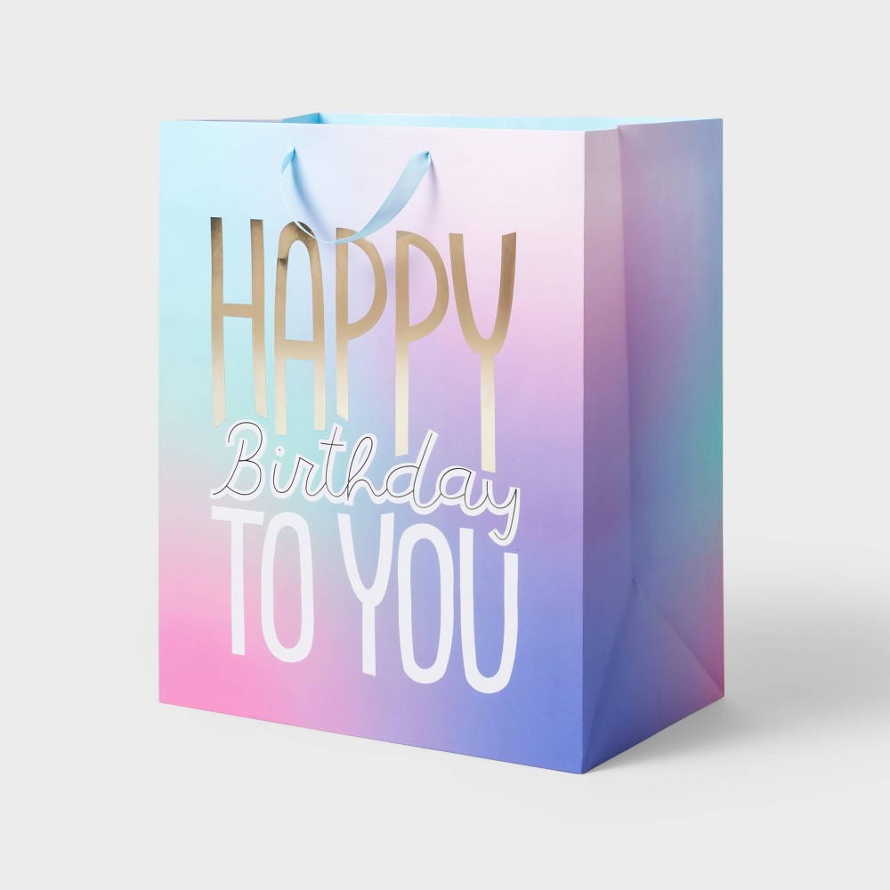 Photos - Other Souvenirs Happy Birthday Ombre Jumbo Gift Bag - Spritz™