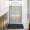Soft Absorbent Chenille Bath Mat Rug with Anti-Skid Rubber Backing - Becky Cameron - 2 of 4