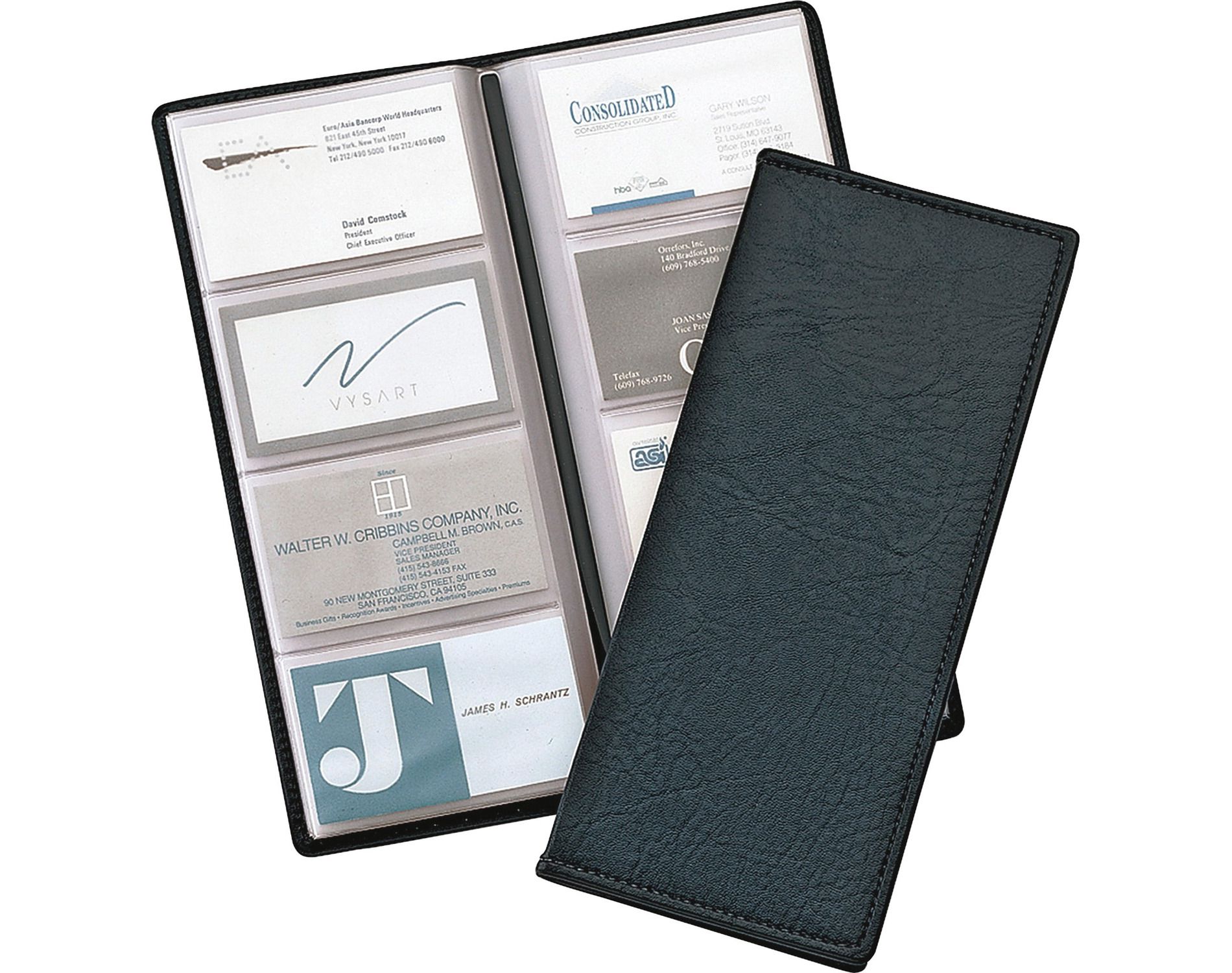 Cardinal Card File Non-Glr 96-Card Cap 4-1/4"x1/2"x10-3/8" BK 34422