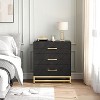 3-Drawer Modern Dresser Chest with Wide Drawers and Metal Handles, Wooden Storage Cabinet for Bedroom - 4 of 4
