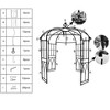 Garden Trellis Arch, Reinforced Metal Garden Archway, Decorative Frame Stand Trellis,Arch Stand for Wedding Ceremony Party Plant Climbing Rose - 4 of 4