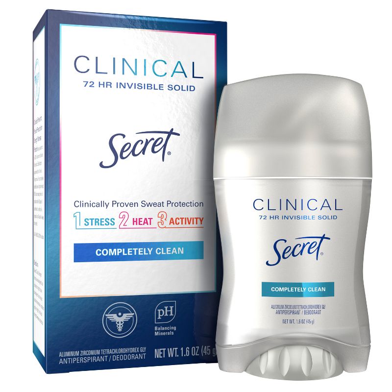 Secret Clinical Strength Completely Clean Invisible Solid Antiperspirant & Deodorant, 1 of 14