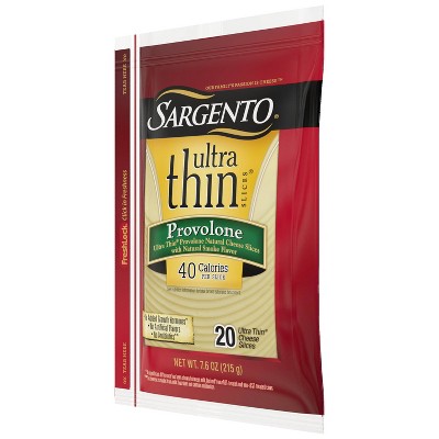 Sargento Ultra Thin Natural Provolone Cheese Slices  - 7.6oz/20 slices