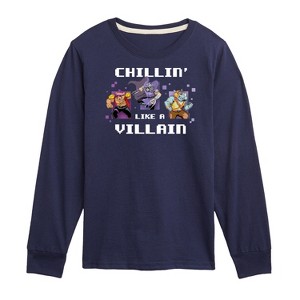 Boys' - Teenage Mutant Ninja Turtles - Chillin Like A Villain Long Sleeve Graphic T-Shirt - 1 of 4