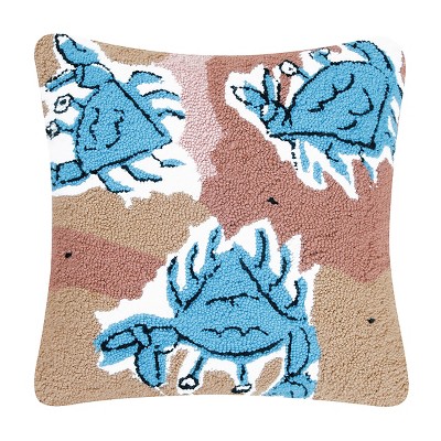 C&F Home 18" x 18" Crab Hooked Pillow