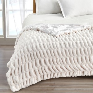 50" x 60" Reversible Faux Fur Throw Blanket - Great Bay Home - 1 of 4