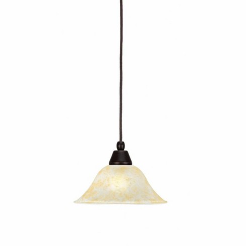 Toltec Lighting Any 1 - Light Pendant in  Dark Granite with 10" Amber Marble  Shade - image 1 of 1