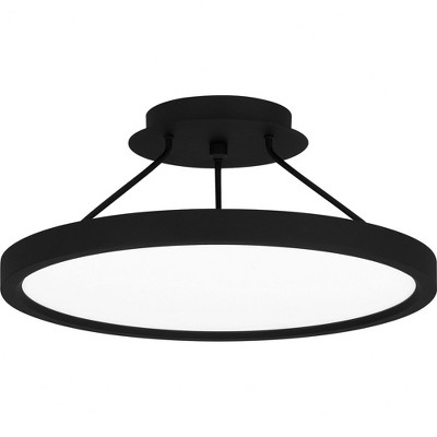 Quoizel Lighting Outskirts 1 - Light Semi-Flush Mount in  Earth Black