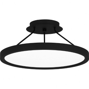 Quoizel Lighting Outskirts 1 - Light Semi-Flush Mount in  Earth Black - 1 of 4
