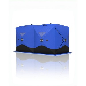 Ice Fishing Tent, Thickening Warmth Retaining Design Pop-Up Portable Hub-Style Ice Fishing Shelter - 1 of 4