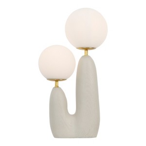 JONATHAN Y Oda Modern Bohemian Resin/Iron/Frosted Glass Danish Cactus LED Table Lamp - 1 of 4