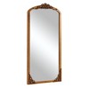 PexFix 70"x30" Solid wood carved right-angle slightly arched golden full-length mirror - 2 of 4