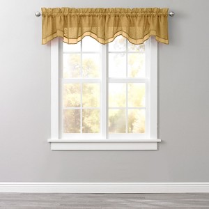 BrylaneHome BH Studio Sheer Voile Layered Valance - 1 of 3