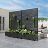 Raised Garden Bed with Trellis, Iron Gray Planting Box with Climbing Frame - 2 of 4