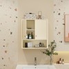 Tangkula Bathroom Wall Cabinet w/Fluted Doors Adjustable Shelf Open Storage Cube - 2 of 4