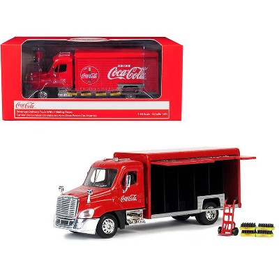 coca cola toy truck with bottles