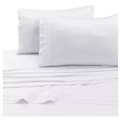 Rayon from Bamboo Deep Pocket Solid Sheet Set (Queen) White 300 Thread Count - Tribeca Living