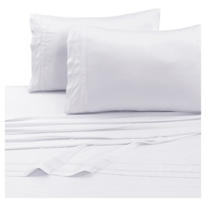 Rayon from Bamboo Deep Pocket Solid Sheet Set (Twin Extra Long) White 300 Thread Count - Tribeca Living