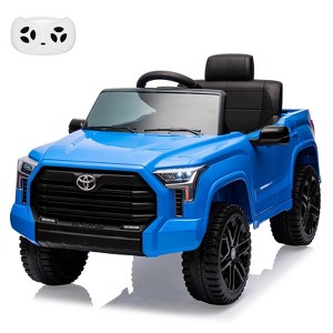 Ride on Car for Kids, Licensed Toyota Ride on Truck, Battery Powered Electric Car with Remote Control, MP3, LED Lights, for 3+ - 1 of 4