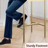 Bar Stools Set of 2, Kitchen Bar Stools with Footrest, 25.5 Inches Upholstered Bar Chairs with Back, 2 Counter Height Barstools - 3 of 4