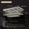 Ludomide Modern Rectangular Crystal Chandelier, Large Ceiling Light Fixture with Contemporary Luxury Design, Flush Mount Chandelier for Living Room - 4 of 4