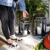 BIRDROCK HOME Decorative Lanterns – Set of 3 Large Metal Candle Holders for Indoor & Outdoor Use – Rustic Farmhouse Porch Decor in Gunmetal - 3 of 4