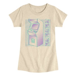 Girls' - Instant Message - Arcade Gradient Fitted Short Sleeve Graphic T-Shirt - 1 of 4