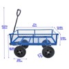 BEAFUP Heavy Duty 660Lbs Capacity Garden Cart with 4 Airless Solid Tires & Removable Mesh Sides-Foldable Utility Wagon for Gardening,Yard Work - 3 of 4
