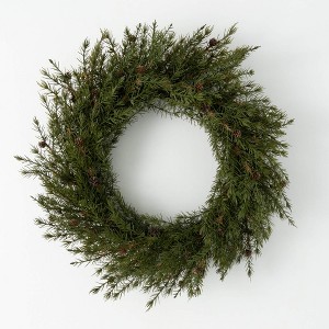 Sullivans Artificial Christmas Cedar Pinecone Accent Ring  Green  Indoor Christmas DÃƒÂ©cor - 1 of 3