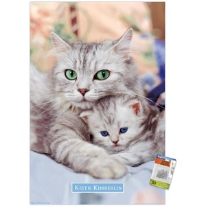 Trends International Keith Kimberlin - Momma and Kitten Unframed Wall Poster Prints - 1 of 4