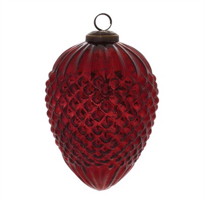 Hobnail Glass Cone Ornament (Set of 2)