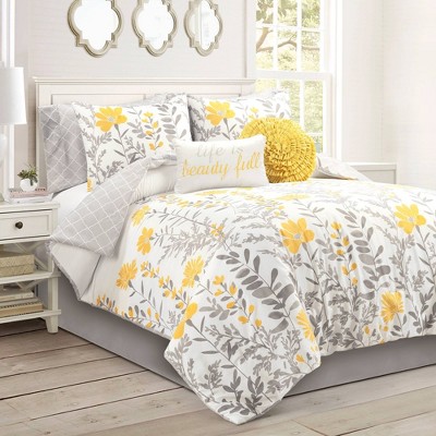 Comforter King Size, 600 Thread Count Cotton Grey Branches with Yellow  Flower & Grey Leaves Pattern Orange Reversible Comforter Set,Down  Alternative Bedding Set - China Bedding Set and Bedding Comforter price