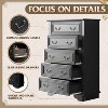 GALAXHERO Farmhouse Wood Dresser – 5 Deep Drawer Chest with Roman Metal Handles, Storage Unit for Bedroom & Living Room - 3 of 4