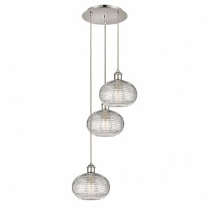 Ithaca - 3 Light Cord Hung Multi Pendant In Industrial Style-25.5 Inches Tall and 14.5 Inches Wide - 1 of 1