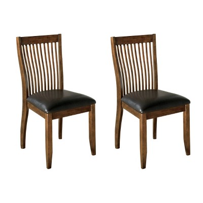 Photo 1 of 2pc Stuman Dining Upholstered Side Chair Brown - Signature Design by Ashley