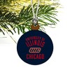UIC Flames Mini Small Tiny Wood Christmas Tree Holiday Ornament - 3 of 4