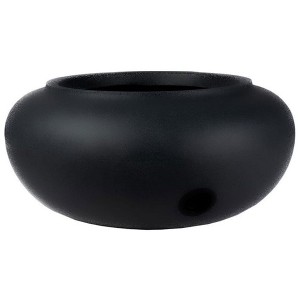 The HC Companies 21 Inch Plastic Garden Hose Planter Pot with Free Standing Installation Construction for Patio, Garden, and Lawn, Black - 1 of 4
