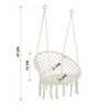 NAYSAYE Patio Swing Hanging Hammock Chair with Cushion and Arched Backrest for Indoor and Outdoor Relaxation, Beige, 23.6"*47.2"*7" - 3 of 4