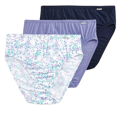 Jockey Womens Plus Size Elance French Cut 3 Pack Underwear Cuts 100% Cotton  9 Blue Orion/flower Garden Purple/thunder Blue : Target