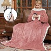 Wearable Heated Blanket with Foot Pocket & Sleeves,Electric Snuggle Throw Blankets - 2 of 4