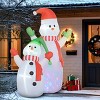 ChicFurnit Inflatable Holiday Decorations 8FT Christmas Snowman Inflatable Decoration for Holiday Yard Display, White, 74.8"*43.3"*94.5" - 2 of 4
