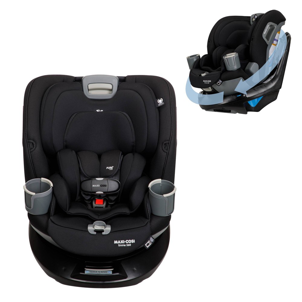 Maxi-Cosi Emme 360 Rotating All-in-One Convertible Car Seat - Midnight Black -  88360382