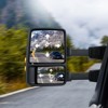 VEVOR Towing Mirrors, Left & Right Pair Set for 2008-2016 Ford F250 F350 F450 F550, Power Heated with Signal Light, Plane & Convex Glass,  Black - 2 of 4