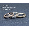 Jewelry Avalanche Unisex 20G 14K Gold 7-stone Nose Hoop Ring with Moissanites, 8mm Nose Ring - 3 of 4