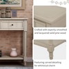 VYNXARIA Retro Grey Console Table with Drawers and Display Shelf - 4 of 4