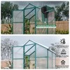 Gulches 6x4 FT Raised Base Polycarbonate Greenhouse Heavy Duty Aluminum Walk in Windproof All Season with Anchor Drainage Outdoor Backyard Green - 3 of 4