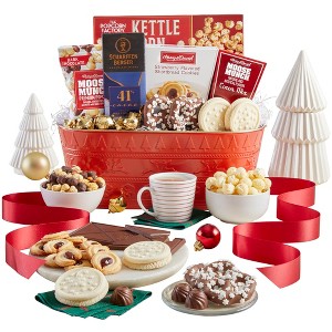 GreatFoods Holiday Sparkling Grande Snow Sweets and Treats Basket - 1 of 4